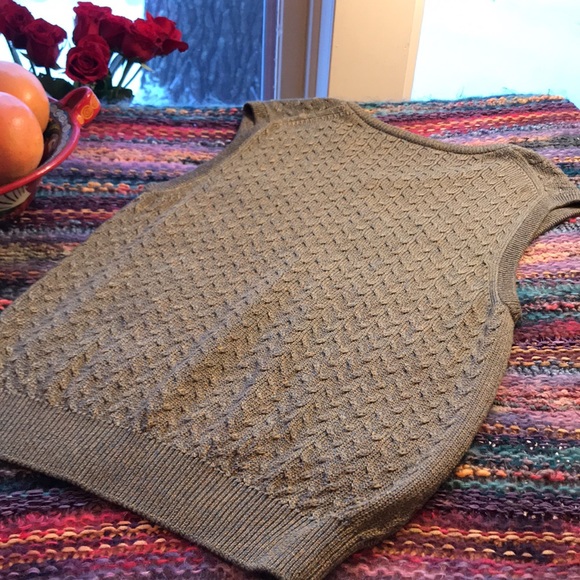 HENRY JACOBSON 70%Silk 30% Cotton V-neck Vest Size L - Picture 5 of 8